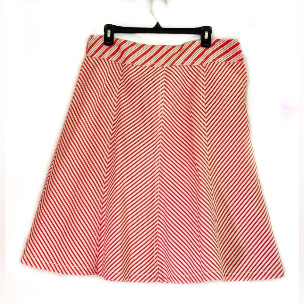 Escada Sport Red and White A-Line Skirt, 12